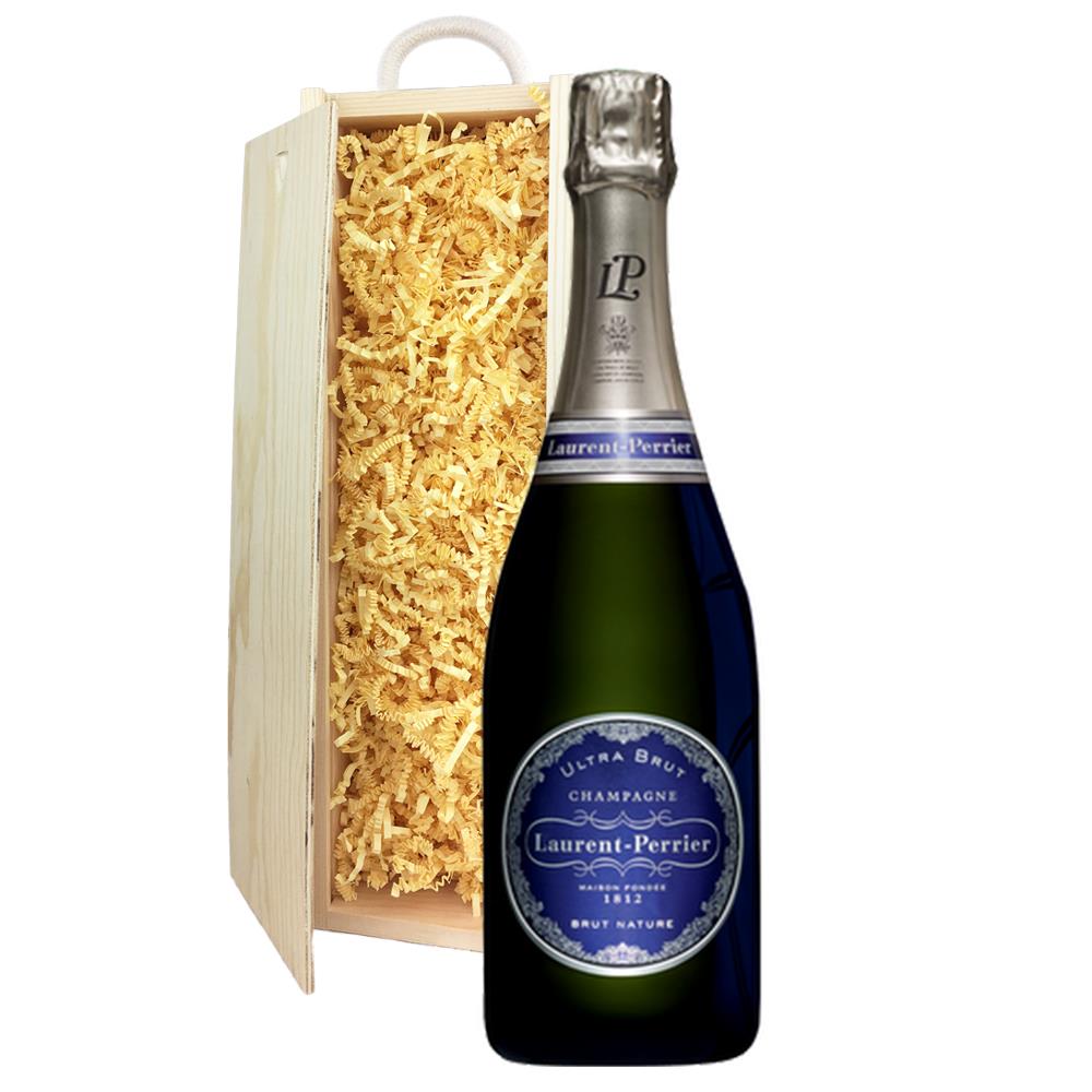 Laurent Perrier Ultra Brut Champagne 75cl In Pine Gift Box